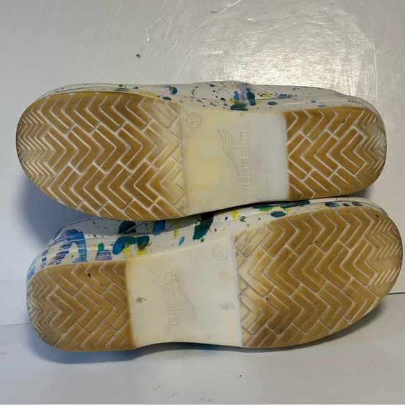 Dansko Professional Paint Splash Leather Clogs Shoes 39 pre-owned - Picture 8 of 13